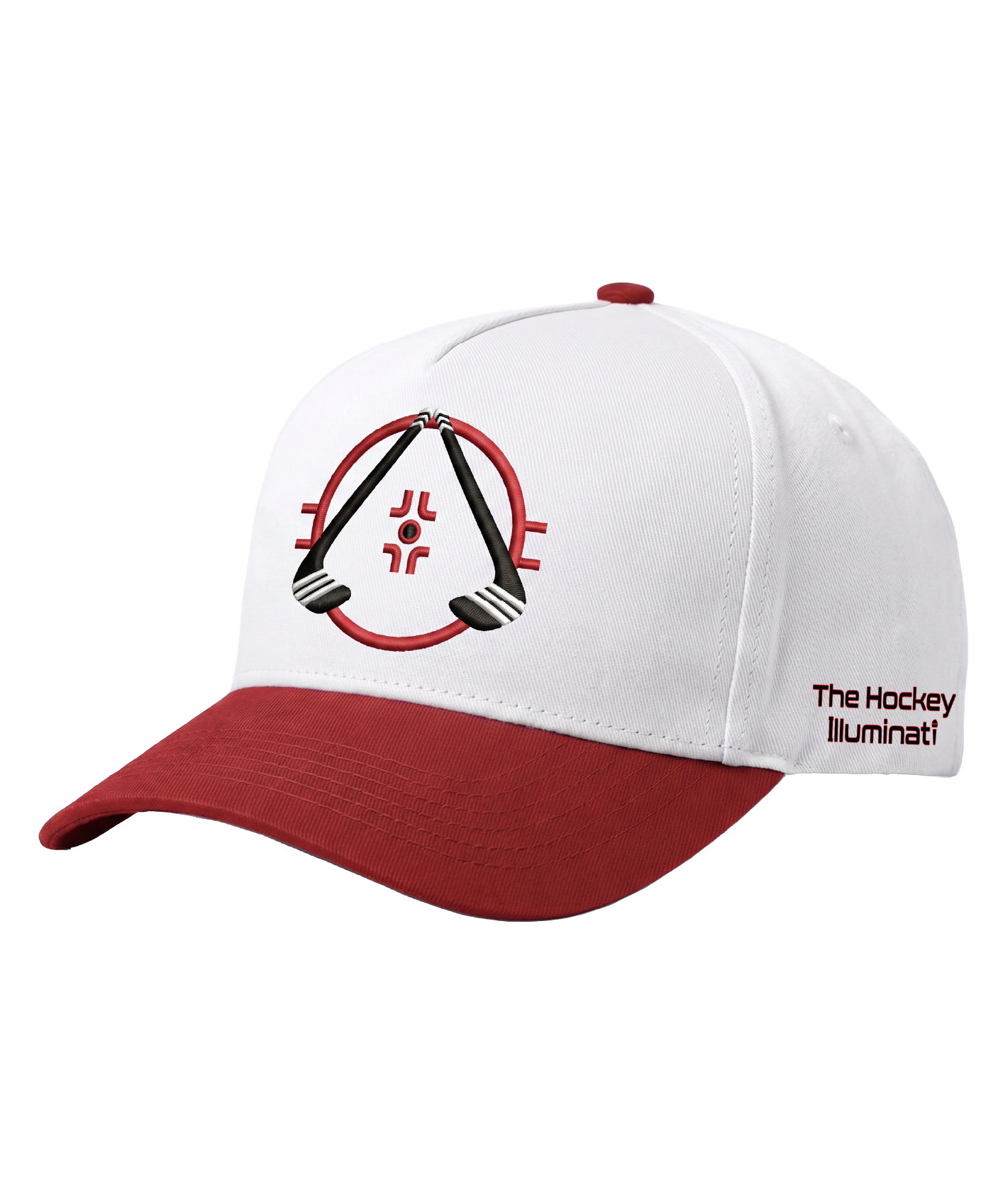 Hockey Illuminati Snapback - White & Red